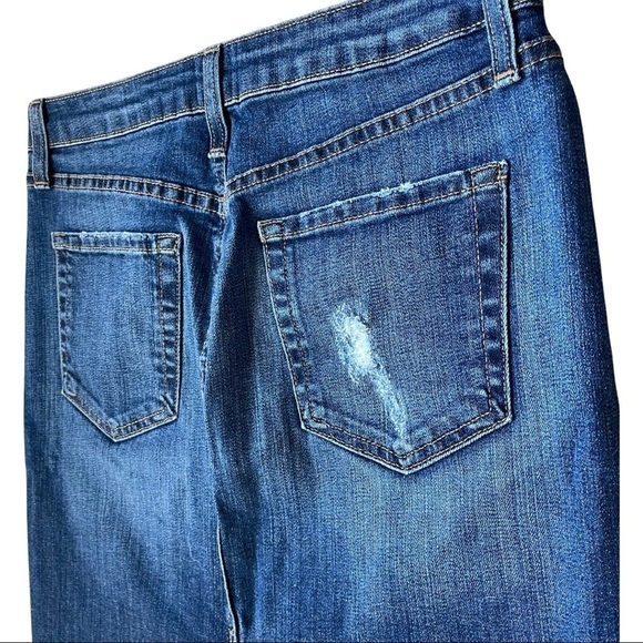 JustBlack Denim Pencil Skirt Distressed LIKE NEW - Picture 3 of 8
